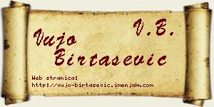 Vujo Birtašević vizit kartica